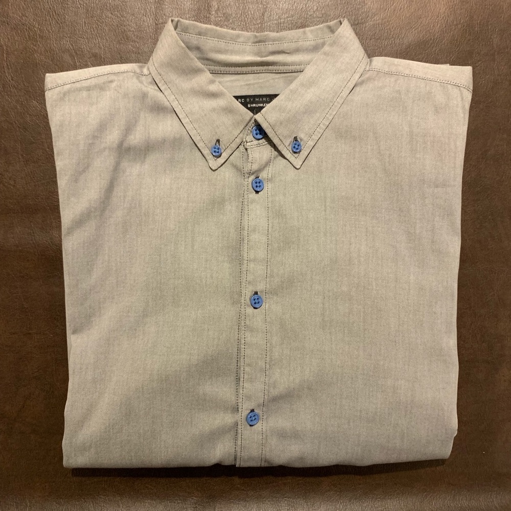 Marc by Marc Jacobs button down Shirt, blue buttons, XL.